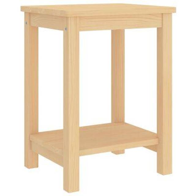 vidaXL Bedside Cabinet Light Grey 35x30x47 cm Solid Pinewood