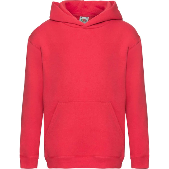 Premium 70 30 Hooded Sweatshirt Hoodie - Red - 5-6 Years