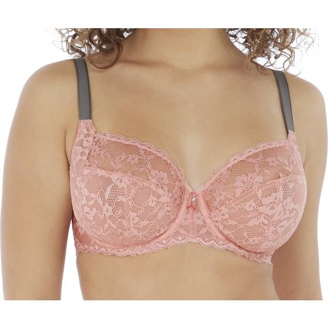 Freya Womens Offbeat Side Support Bra - Pink material_polyamide - Size 32D