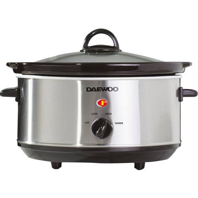 Daewoo SDA1364GE 3.5L Stainless Steel Slow Cooker - Silver