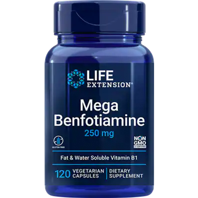 Life Extension  Mega Benfotiamine  250 mg  120 Vegetarian Capsules