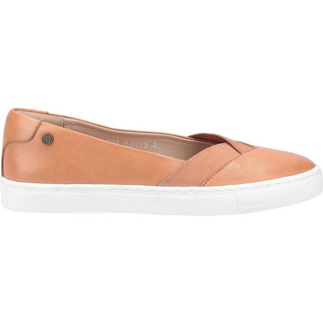 Hush Puppies Tiffany Slip On Leather Womens Shoes | Slip On Shoes  | Tan  | UK Size 8