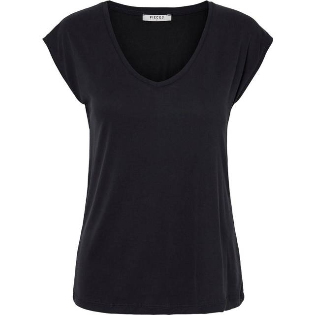 Pieces T-shirt för kvinnor PCKAMALA TEE NOOS, Svart (svart svart), XS