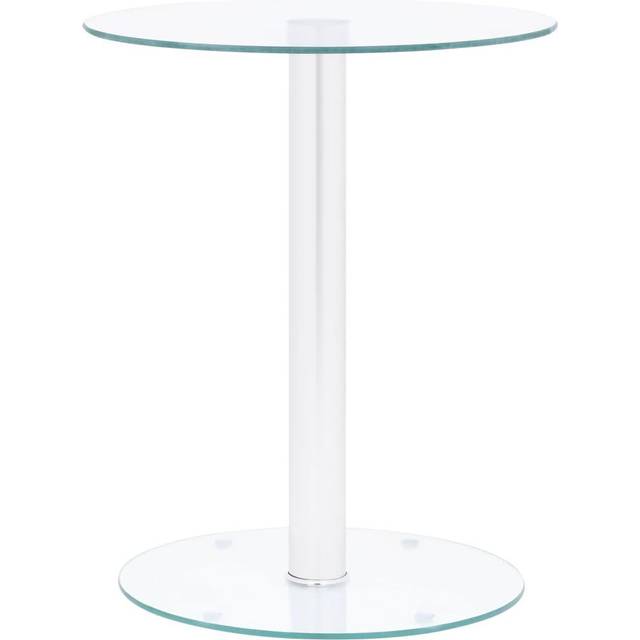 vidaXL Coffee Table Black 40 cm Tempered Glass