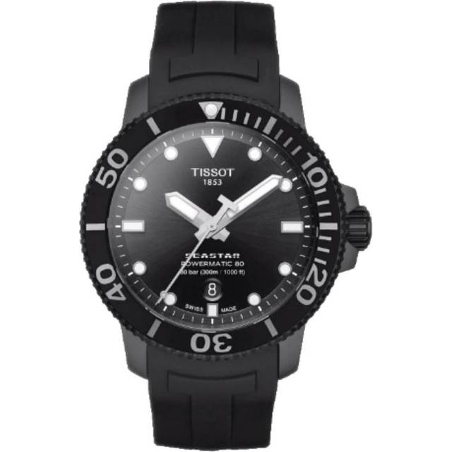 Tissot T-Sport Seastar Powermatic 80 T120.407.37.051.00 T1204073705100 Automatic 300M Men's Watch black