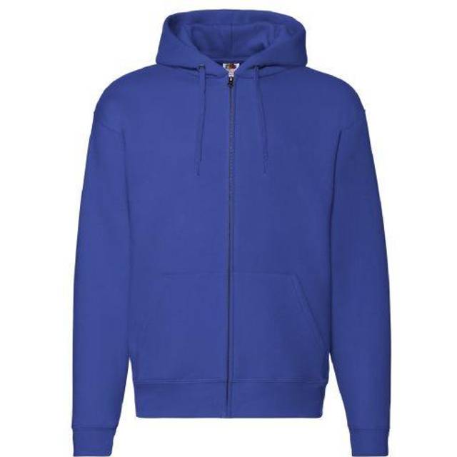 (M, Royal) Fruit Of The Loom Mens Zip Through Hooded Sweatshirt / Hoodie