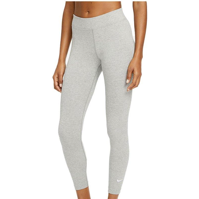 Pants Nike Sportswear Essential Women&#39;s 7/8 Mid-Rise Leggings Dk Grey Heather/ White XL (XL)