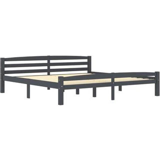 vidaXL Bed Frame without Mattress Solid Pinewood 200x200 cm - Brown