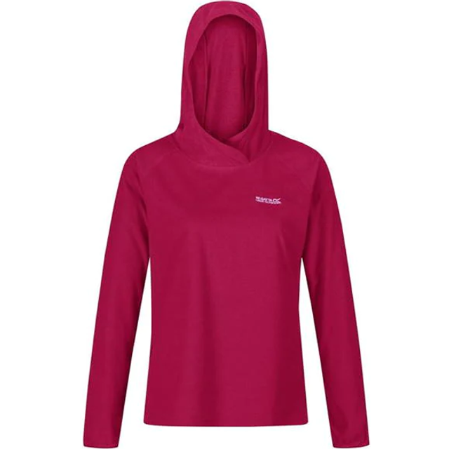Regatta Womens Montes Lightweight Hooded Fleece Pullover Jumper Hoodie