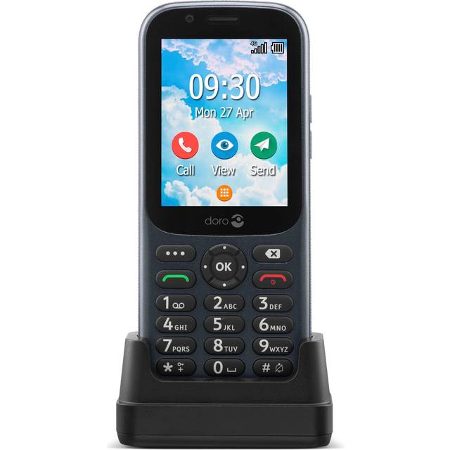 doro 730X Mobiltelefon Outdoor IP54, SOS-knapp Grafit