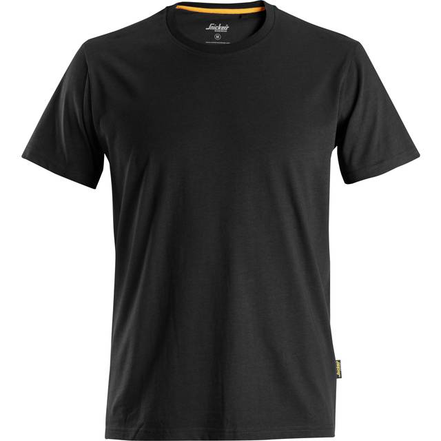 Snickers 2526 Mens Allround Work Organic Cotton T Shirt Black 2XL