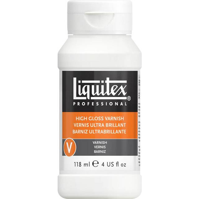 Liquitex High Gloss Varnish 118 ml, skyddande högblank fernissa för akrylmålningar
