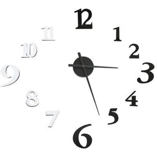 vidaXL 3D Wall Clock Modern Design Silver 100 cm XXL