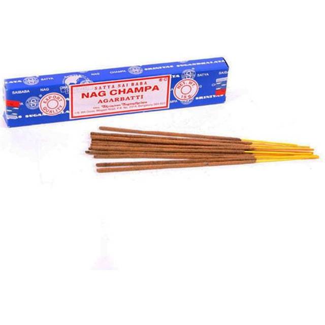 Nag Champa Blue Agarbatti Incense in Sticks 180 Grams in 12 Boxes + Spiritual Guide Incense as a