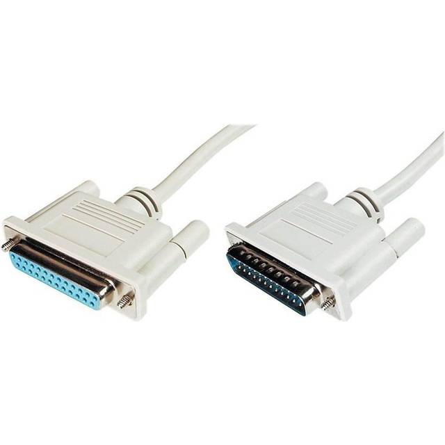 Datatransfer extension cable, D-Sub25 M/F, 10.0m, serial/parallel, molded, be
