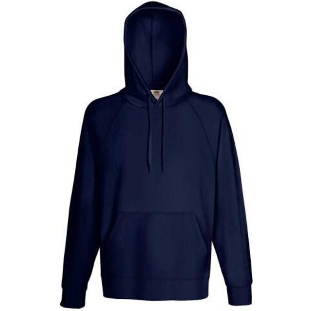 (2XL, Deep Navy) Fruit Of The Loom Mens Lightweight Hooded Sweatshirt / Hoodie (240 GSM)