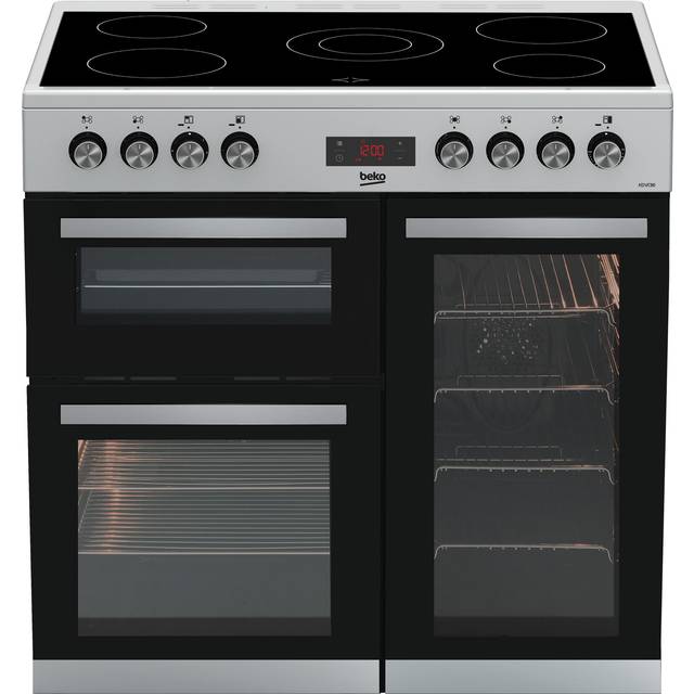 Beko KDVC90X 90cm Electric Range Cooker with Ceramic Hob - Stainless Steel - A/A Rated