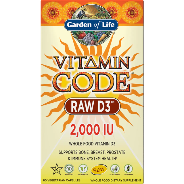 Garden of Life  Vitamin Code®  RAW D3™  60 Vegetarian Capsules