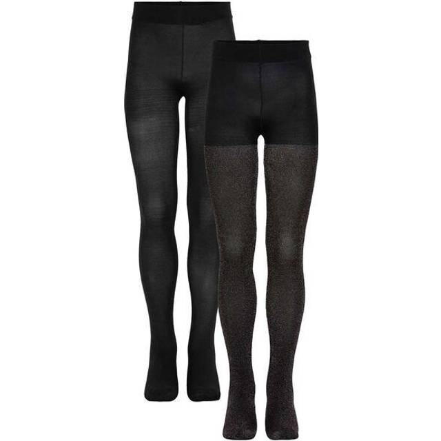 The New Strumpbyxor - 2-pack - Svart m. Glitter - The New - 13-14 år (158-164) - Strumpbyxor