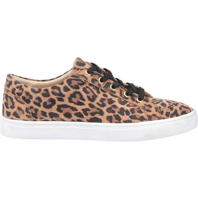 (Multicoloured, 4 (Adults')) Hush Puppies Tessa Suede Women's Leopard Trainers
