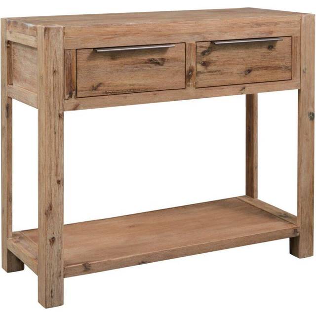 vidaXL Console Table 82x33x73 cm Solid Acacia Wood - Brown