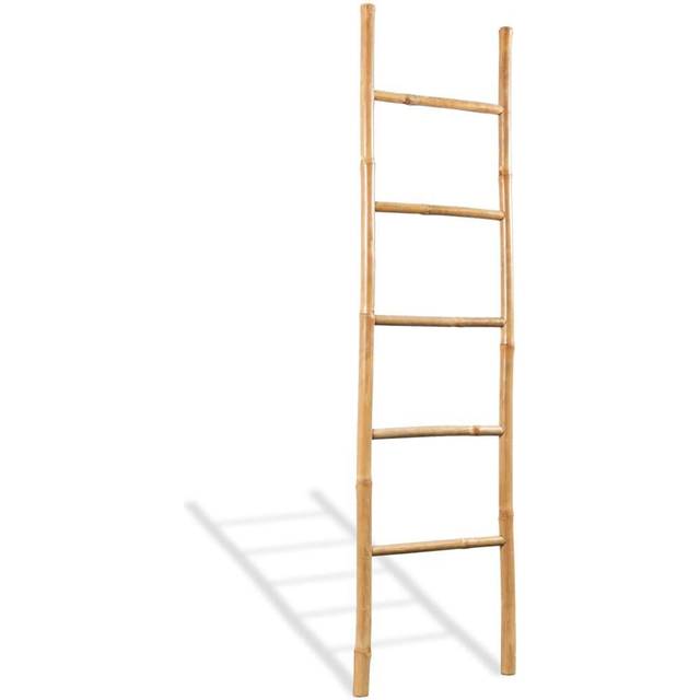 vidaXL Towel Ladder with 5 Rungs Bamboo 150 cm - Brown