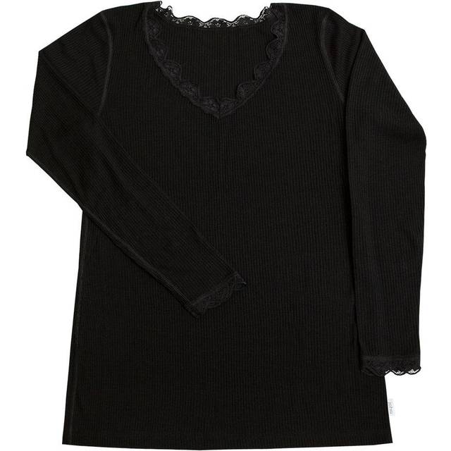 Joha - Women's Blouse I L/S 70/30 - Merino base layer size XS, black