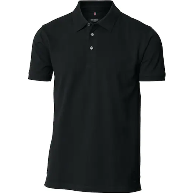 (L, Black) Nimbus Mens Harvard Stretch Deluxe Polo Shirt
