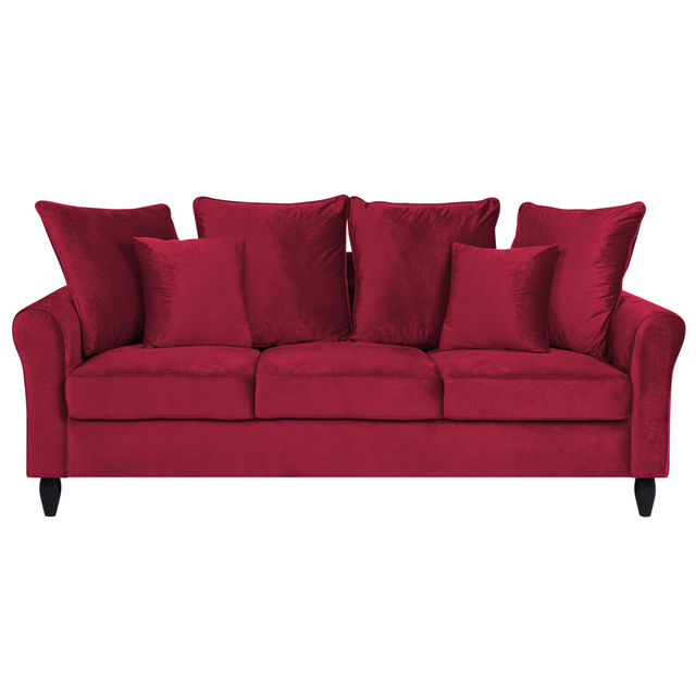 3 Seater Velvet Sofa Navy Blue BORNHOLM