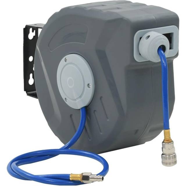 vidaXL Automatic Air Hose Reel 1/4" 12 m - Grey