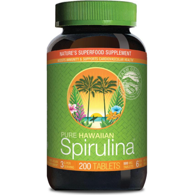 Nutrex Hawaii  Pure Hawaiian Spirulina  200 Tablets (500 mg per Tablet)