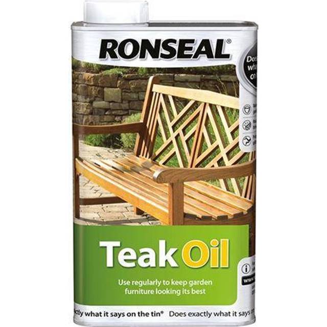 Ronseal Teak Oil 1L, Teak Oil for Interior and Exterior Hardwoods, Oils, Garden Furniture Oils, Cladding Coatings, Door Oils, P