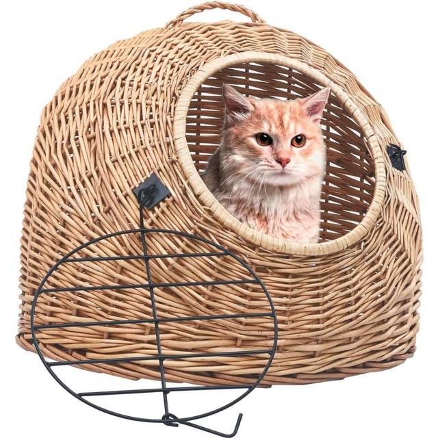 Kattbur grå 50x42x40 cm naturlig pil