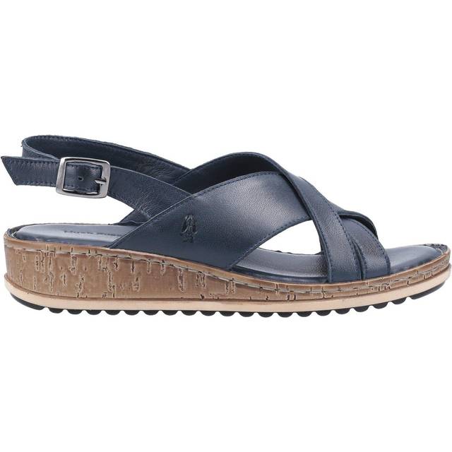 Hush Puppies Elena Cross Over Wedge Womens Sandals | Sandals  | Navy  | UK Size 4