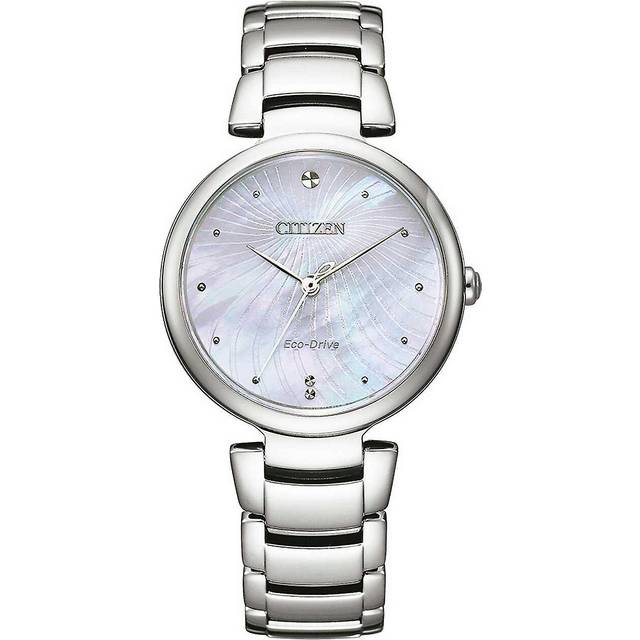 Citizen Mother of Pearl EM0850-80D Steel Woman Watch Citizen Lady Collection