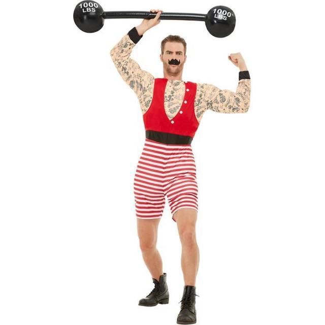 Mens Adults 1920s Strongman Fancy Dress Costume Large