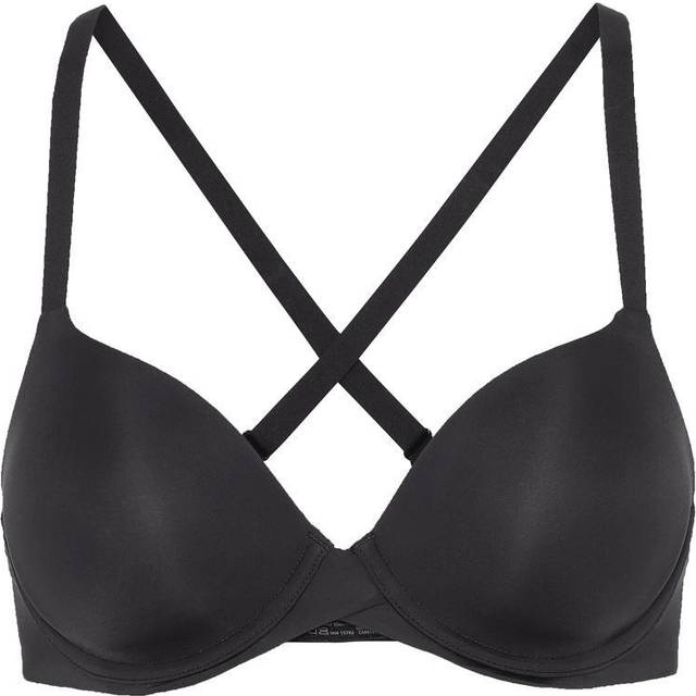 Maidenform womens One Fab Fit Modern Demi Lightly Padded Convertible Underwire T-shirt Dm7543 bras  Black  40DD US