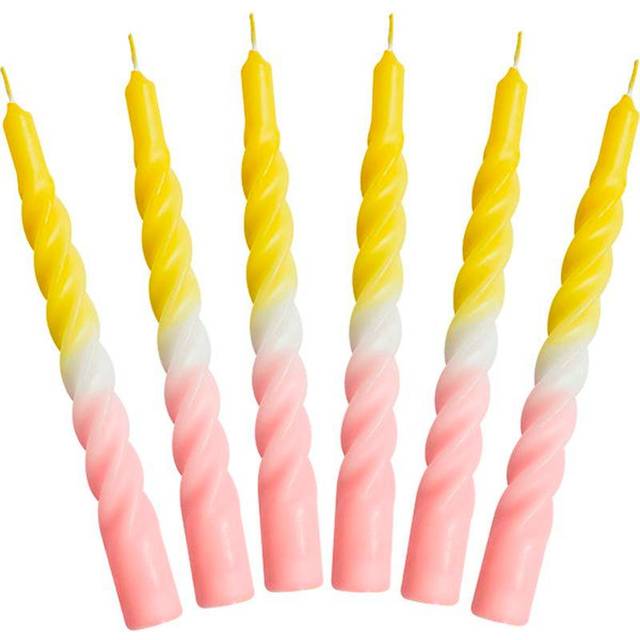 Candles with a Twist, Made in Italy, 25 Colours Available, Dinner Candles, Twisted Candles Long Burning 5 Hours, Tapered Candles, Lacquered,