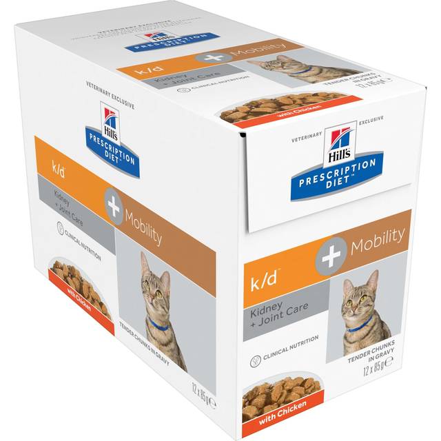 Hill's Prescription Diet Feline k/d + Mobility Chicken Pouch - Wet Cat Food 85 g x 12 st - Pouch