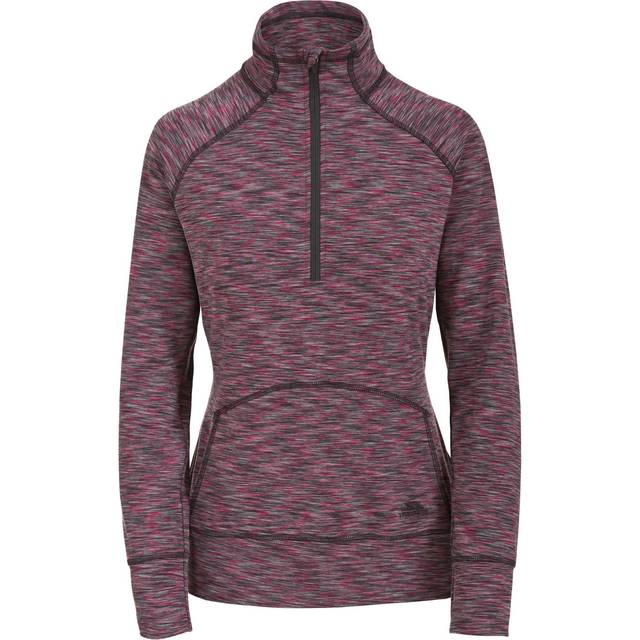 (XXS, Raspberry Marl) Trespass Womens/Ladies Moxie Half Zip Fleece Top