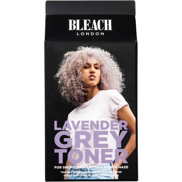 Bleach London Toner Kit semi-permanent hårfärg för blont hår Skugga Lavender Grey 1 st.
