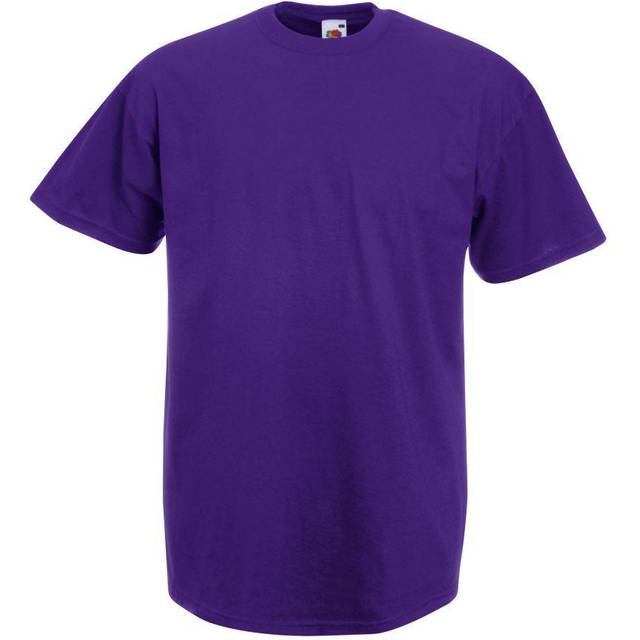 Fruit of the Loom Mens Valueweight Short Sleeve T-Shirt - Purple Cotton - Size 2XL