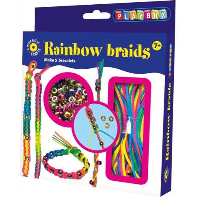 Playbox Armbandsset - Knyt - Regnbåge - Playbox - One Size - Pärlor