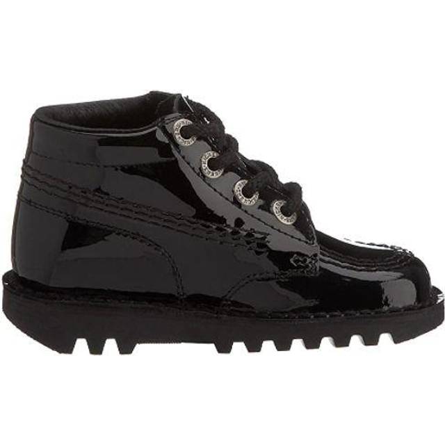 Kickers Childrens Unisex Kick Hi Zip Shoes - Black Leather (archived) - Size UK 2.5 Infant