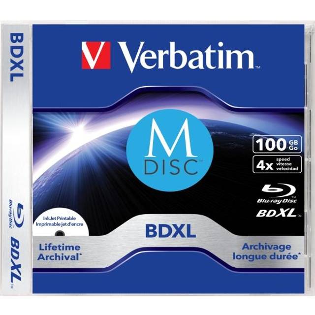 Verbatim 43833 M-Disc Blu-ray 100 GB 1 st Slimcase Skrivbar