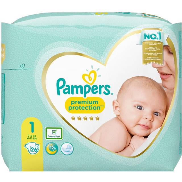 Pampers Premium Protection Storlek 1 (2-5 kg) - 26 st