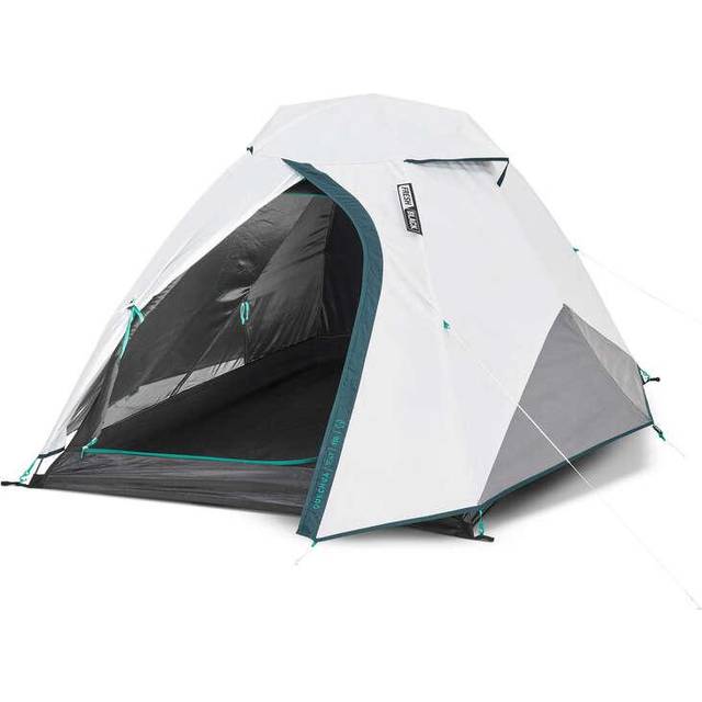 Camping Tent MH100 - 2-person - Fresh&black - No Dye/grey/caribbean Green