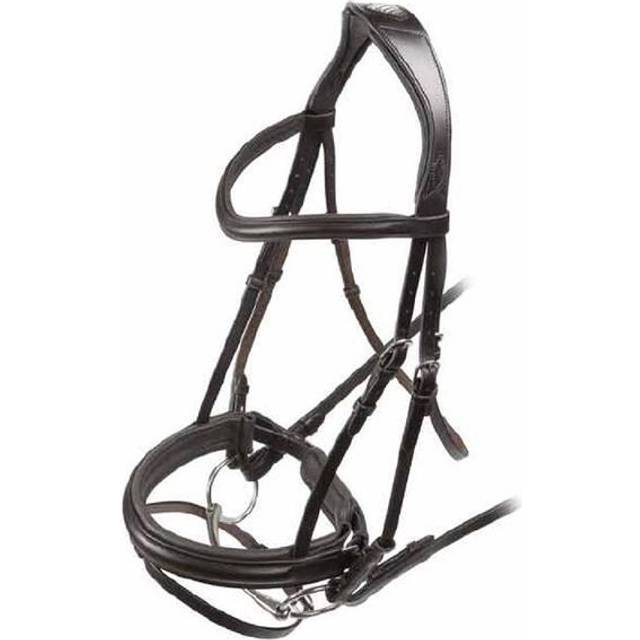 Velociti Dressage Flash Bridle Black, Black