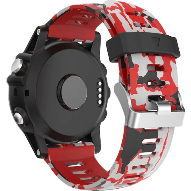 Camo armbånd Garmin Fenix Fenix 3 / 5X / 5X Plus - rød