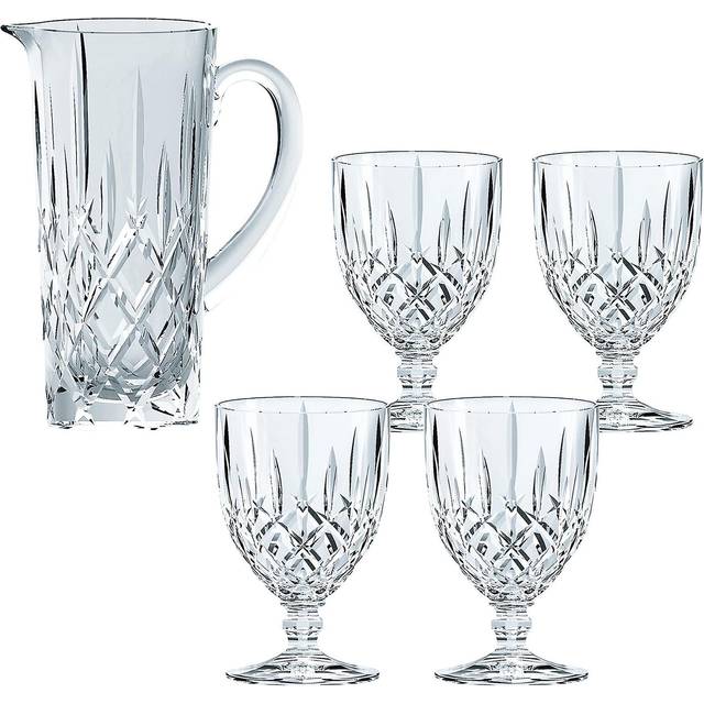 Nachtmann Noblesse set pot and 4 st glass clear